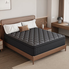 gunugu 10 inch Queen Hybrid Mattress in a Box, Cooling Gel Memory Foam Mattress with Individually Wrapped Pocket Coils, Medium Firm